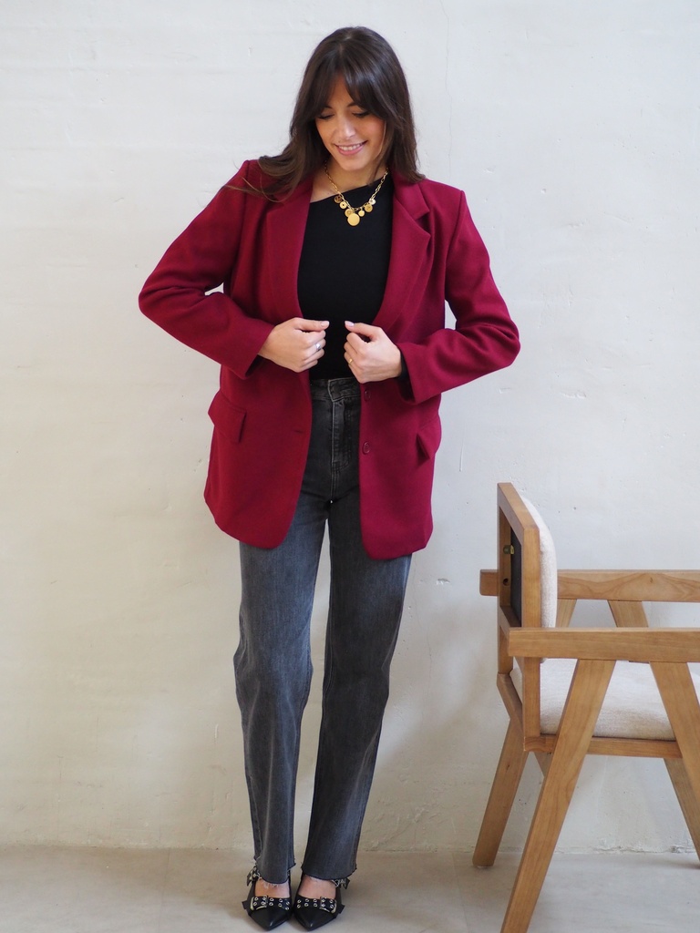 Blazer NOANE bordeaux/velouté