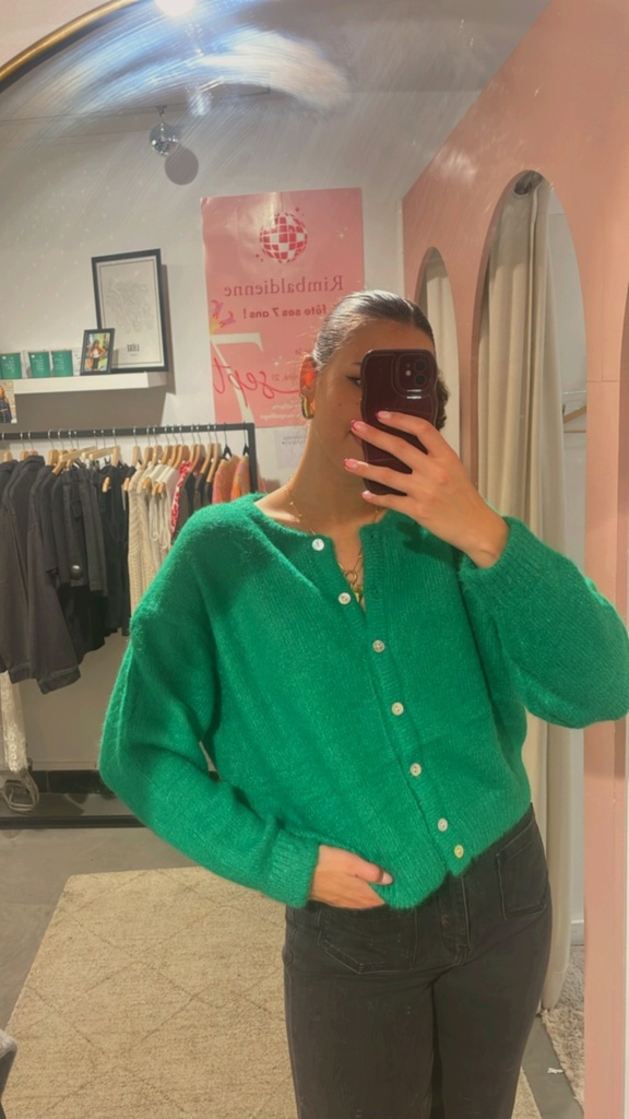 Cardigan CLEMENCE vert