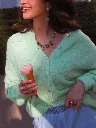 Cardigan CLEMENCE vert pomme