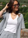 Chemisier APIA rayé/bleu