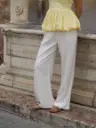 Pantalon SAY blanc/lin