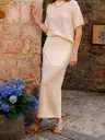Jupe TRINKA crochet/beige