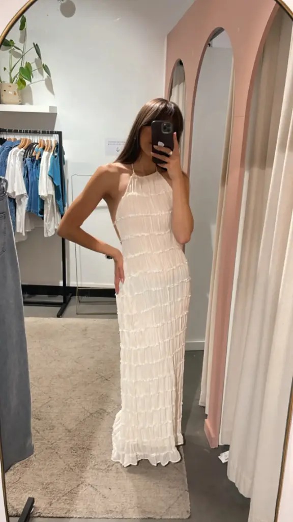 Robe dos nu GIORGIA blanc