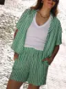 Chemise NYA rayé/vert