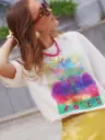 T-shirt MAGGY blanc/imprimé multi