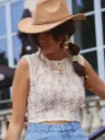Top CHARLI blanc/dentelle