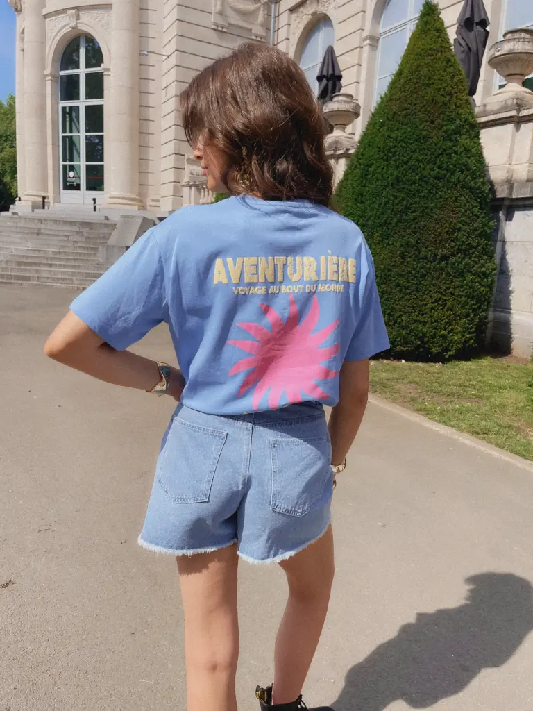 T-shirt AVENTURIERE bleu