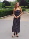 Bustier LÉA noir/pois blancs