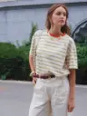 T-shirt HAPPY blanc/rouge