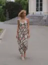 Robe ARIZONA kaki/rose