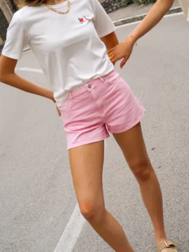 Short JAGGER rose/jeans