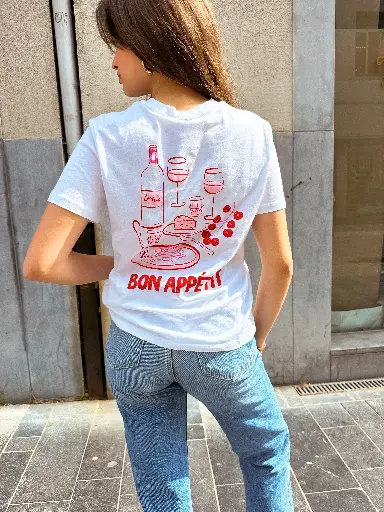 T-shirt BON APPETIT blanc 