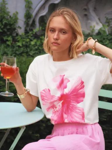 T-shirt FLORA blanc