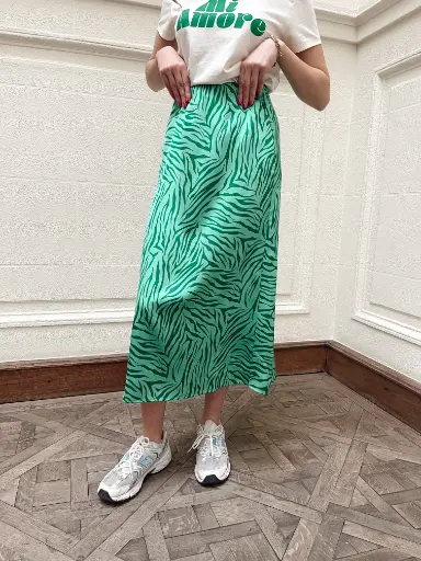 Jupe ALEXA zèbre/vert